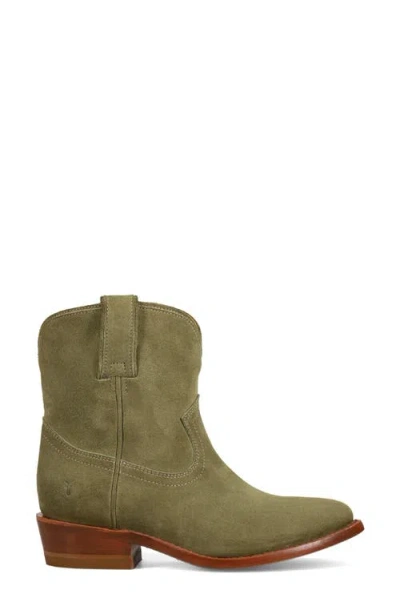 Frye Billy Short Suede Bootie In Green