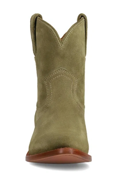 Frye Billy Short Suede Bootie In Green