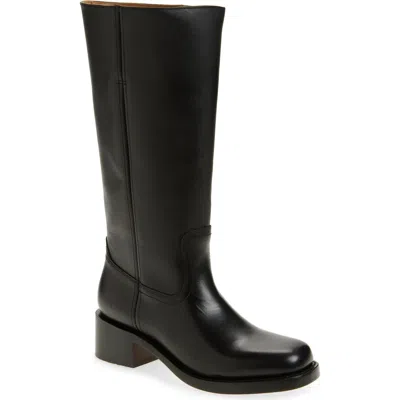 Frye Campus Tall Leather Riding Boots In Black