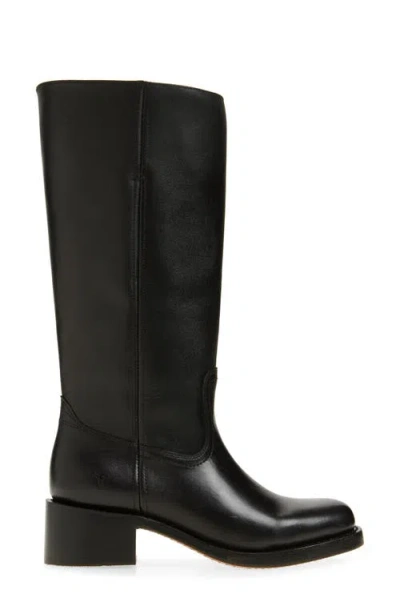 Frye Campus Tall Leather Riding Boots In Black