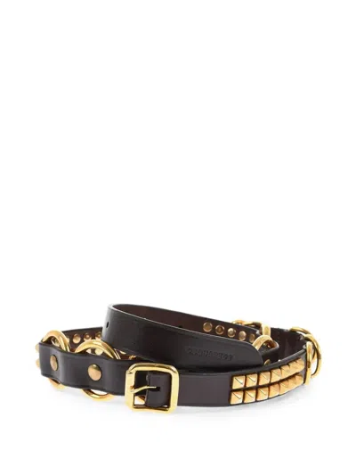 Dsquared2 Stud-embellished Leather Belt In Pink