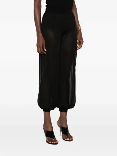SHEER-FINISH CUFFED TROUSERS