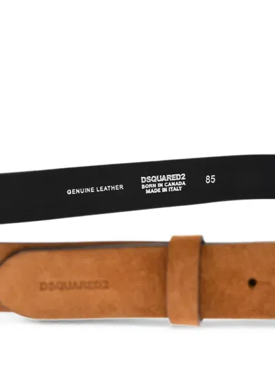 Dsquared2 Logo-buckle Belt In Red