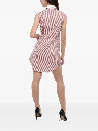 Dsquared2 Striped-pattern Tie-collar Mini Dress In Multi
