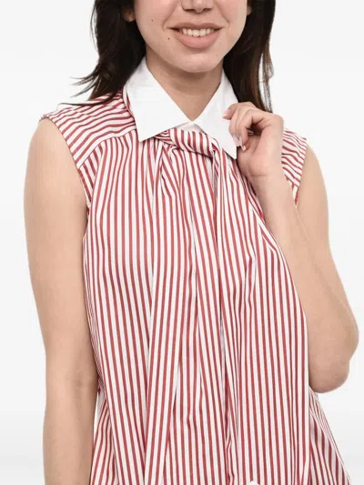 Dsquared2 Striped-pattern Tie-collar Mini Dress In Multi