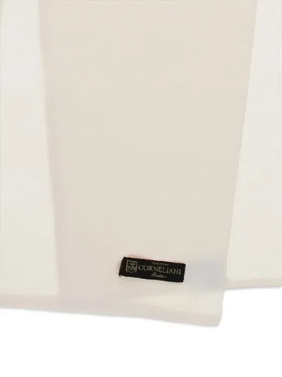 Corneliani Logo-patch Scarf In White