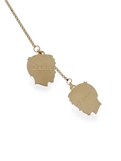 Dsquared2 Maxi Double-pendant Single Earring In Gold