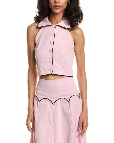 To My Lovers Solid Blouse In Pink