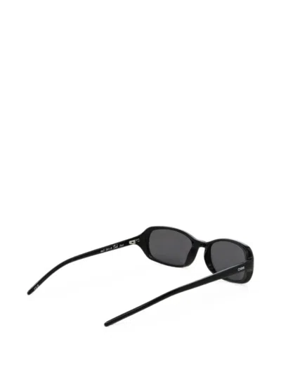 Chimi Code Oval-frame Sunglasses In Black