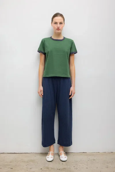 Leset Margo Ringer Tee In Green