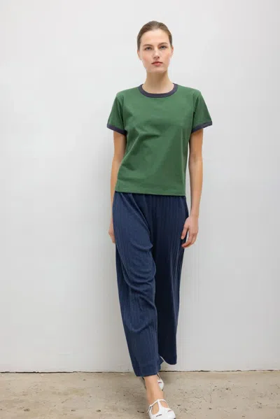 Leset Margo Ringer Tee In Green