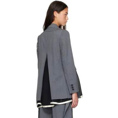 Undercover Gray Up2f1102 Slit Panel Blazer In Gray