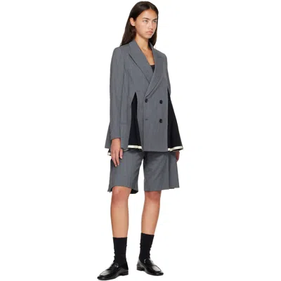Undercover Gray Up2f1102 Slit Panel Blazer In Gray