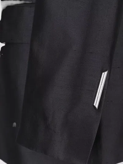 Dondup Double Breasted Blazer Structured Tailored Design In Black