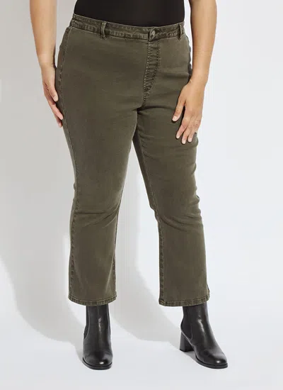 Lyssé Lysse Estelle Pull-on Ankle Flare Jeans In Asutex Mosswood