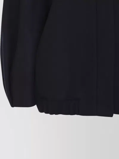 Dries Van Noten Voles Wool Blend Structured Collar Jacket In Blue