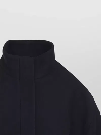 Dries Van Noten Voles Wool Blend Structured Collar Jacket In Blue