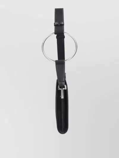 Dondup Shoulder Bag Clutch Adjustable Strap Silver Hardware