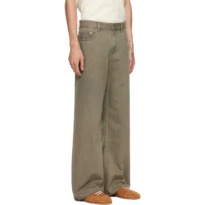 Helmut Lang Belt Loop Jeans In Olive Tint - 2xg