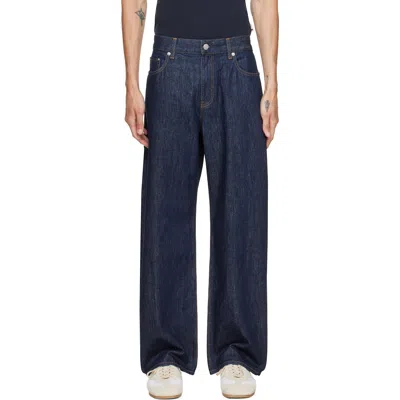 Helmut Lang Belt Loop Jeans In Rinsed Indigo - Rk5