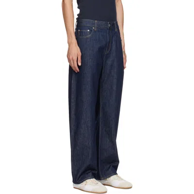 Helmut Lang Belt Loop Jeans In Rinsed Indigo - Rk5