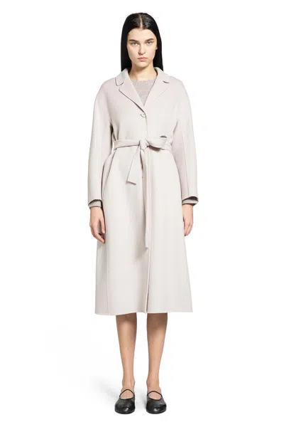 S Max Mara Flared Wool Coat In Beige