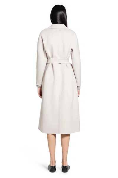 S Max Mara Flared Wool Coat In Beige