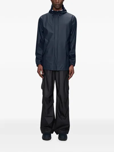 Rains Fishtail Drawstring-hem Jacket In Blue