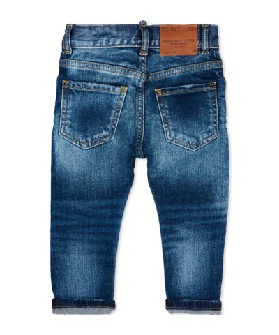 Dsquared2 Kids Washed-effect Distressed Jeans In Blue