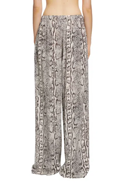 Balenciaga Python Print Silk Pyjama Pants In Animal Print