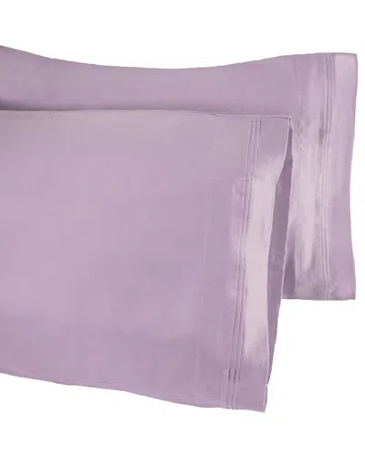 Superior 650-thread Count Solid 2pc Egyptian Cotton Pillowcase Set In Purple
