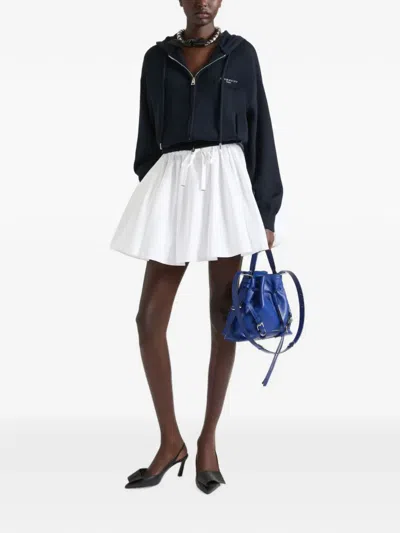 Givenchy Drawstring Mini Pleated Skirt In White