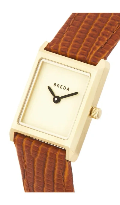 Breda Virgil Watch In 棕色&金黄