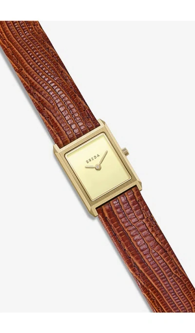 Breda Virgil Watch In 棕色&金黄