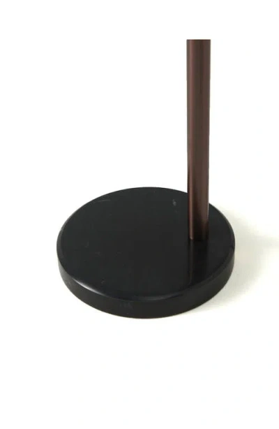 Brightech Trilage Black Led Marble Floor Lamp In White