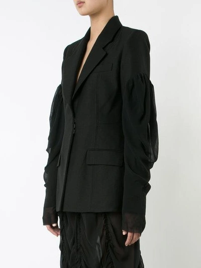 Shop Vera Wang Puff Sleeve Blazer - Black
