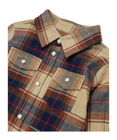 Dsquared2 Check-pattern Logo-plaque Shirt In Multi