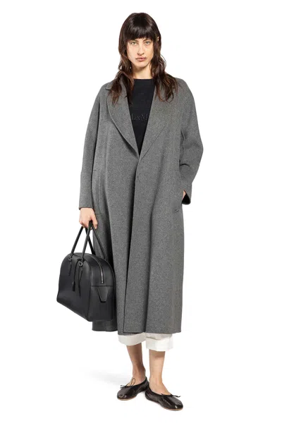 S Max Mara Wool Wrap Oat In Grey