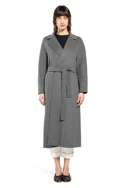 S Max Mara Wool Wrap Oat In Grey