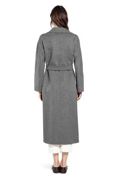 S Max Mara Wool Wrap Oat In Grey