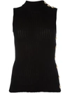 BALMAIN ribbed tank top,DRYCLEANONLY