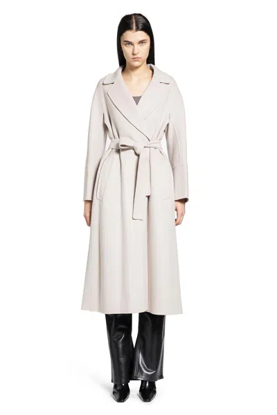 S Max Mara Long Robe Coat In Beige