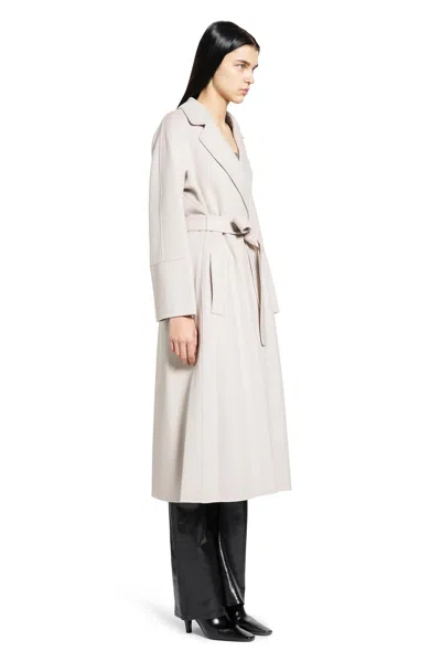 S Max Mara Long Robe Coat In Beige