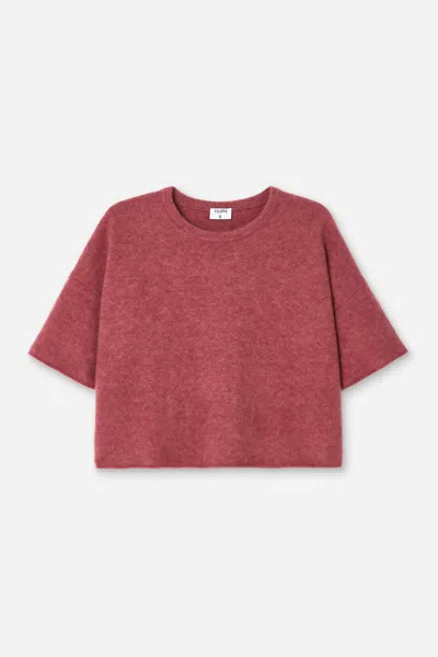 Filippa K Wool Yak Tee In Soft Raspberry