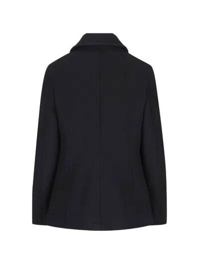 Camplin Double-breasted Peacoat In Blue