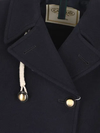Camplin Double-breasted Peacoat In Blue