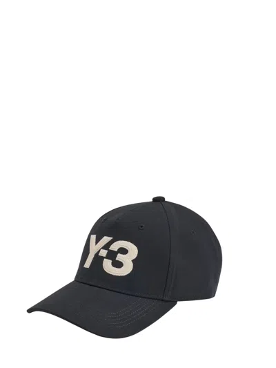 Y-3 Logo Baseball Cap Six Panel Curved Peak In Black
