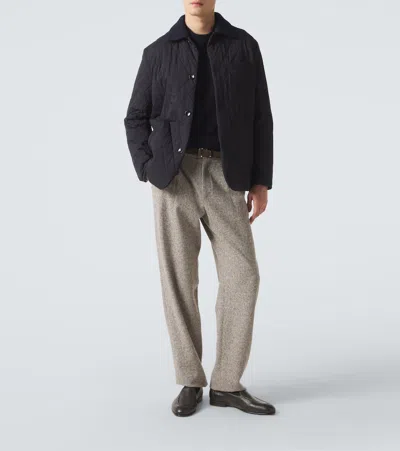 Agnona Quilted Wool-trimmed Jacket In Multi