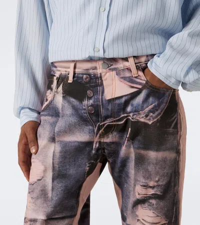Acne Studios Panelled Denim Jeans In Multi