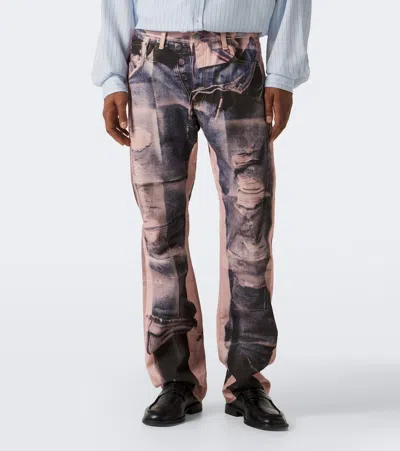 Acne Studios Panelled Denim Jeans In Multi